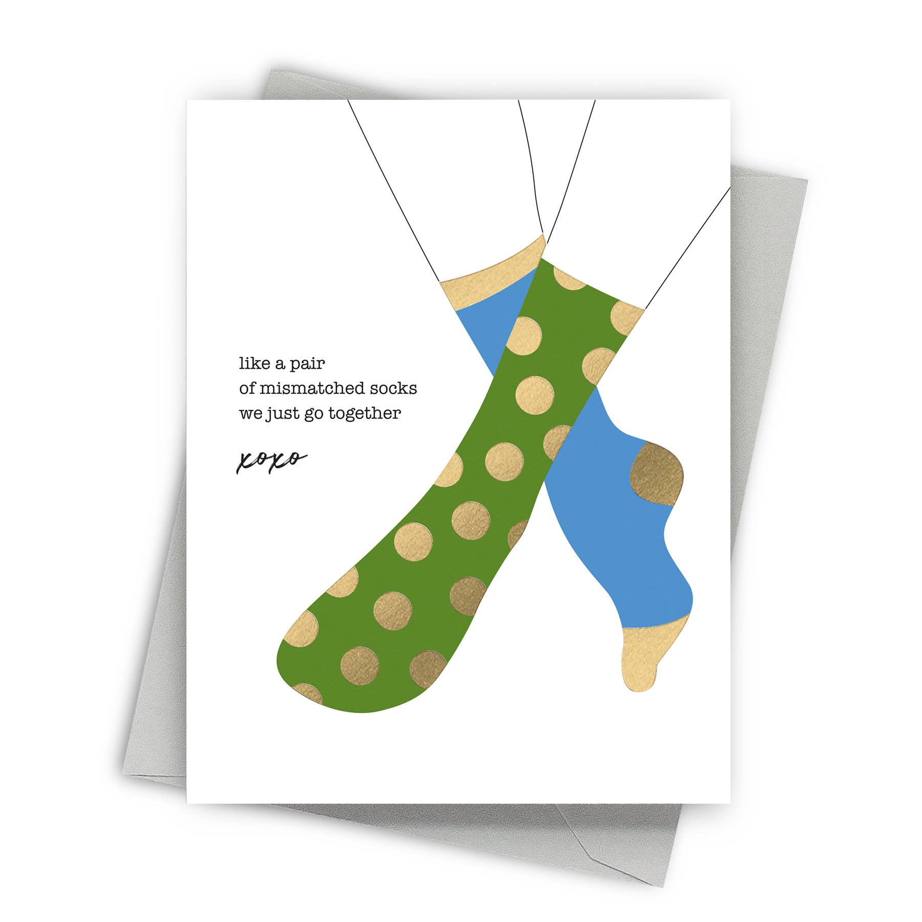 Mismatched Socks Love and Friendship Card - Mellow Monkey