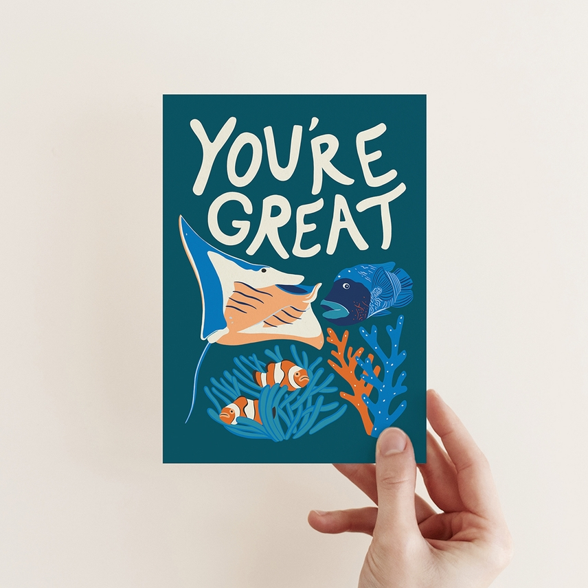 You're Great Greeting Card – Mellow Monkey