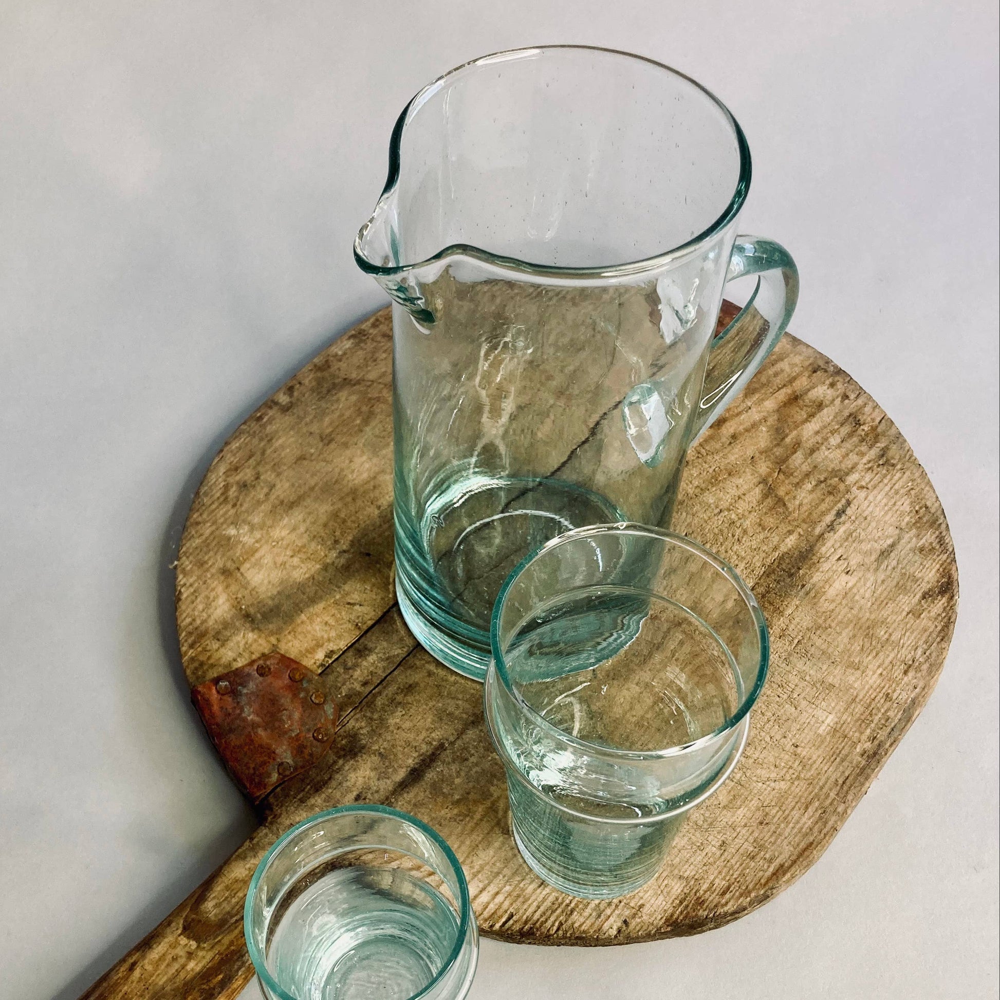 Moroccan Glass Carafe - 32-oz. - Mellow Monkey