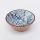 Pewter Shells Wooden Bowl - Large - Kim Hovell Art - Mellow Monkey