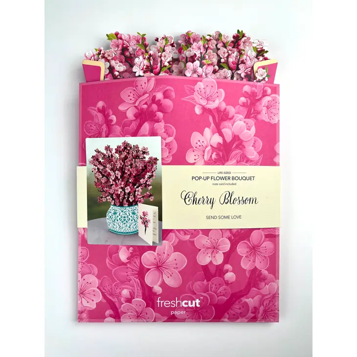 Pop-Up Flower Bouquet Greeting Card - Cherry Blossom - Mellow Monkey