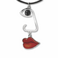 Cubist Profile Black Necklace - Mellow Monkey