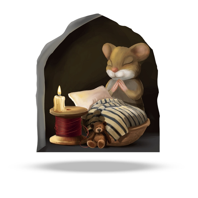 Mouse Praying 3D Wall Sticker Decal - Mellow Monkey