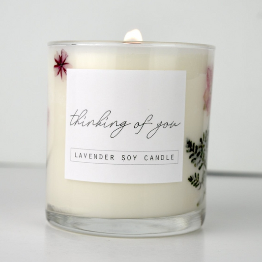 In Lieu of Flowers - Sympathy Floral Candle - 11 oz