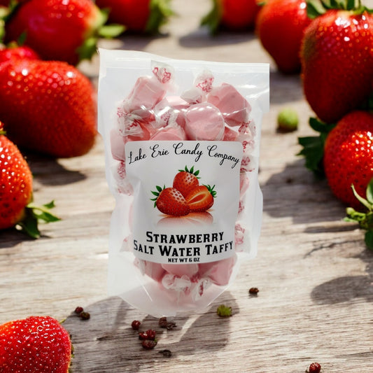 Strawberry Salt Water Taffy - 6-oz - Mellow Monkey