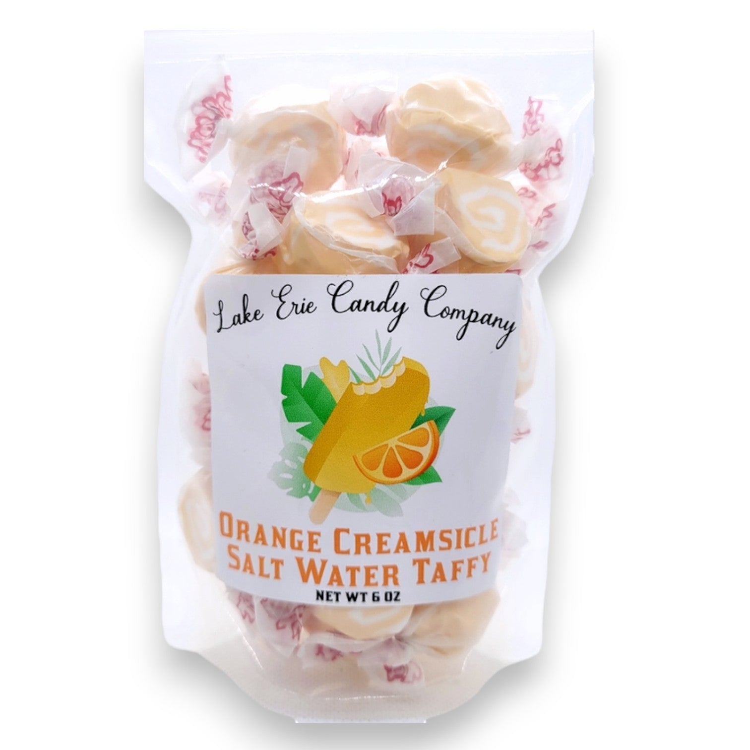 Orange Creamsicle Salt Water Taffy - 6-oz - Mellow Monkey