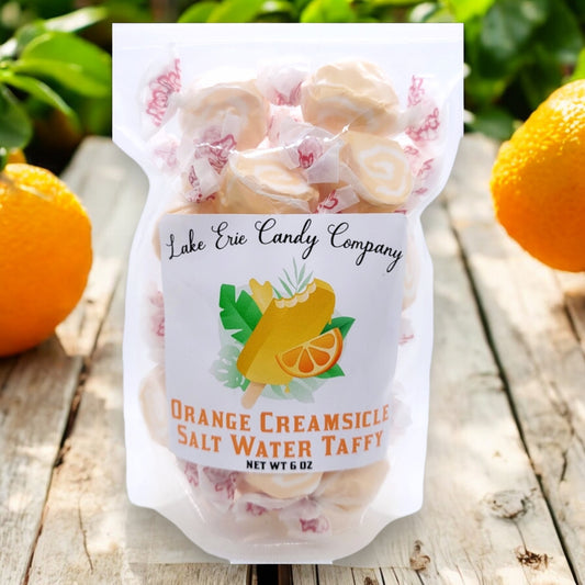 Orange Creamsicle Salt Water Taffy - 6-oz - Mellow Monkey