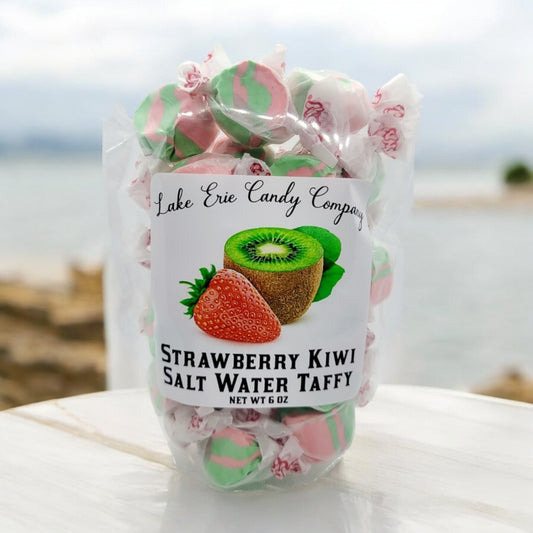 Strawberry Kiwi Salt Water Taffy - 6-oz - Mellow Monkey