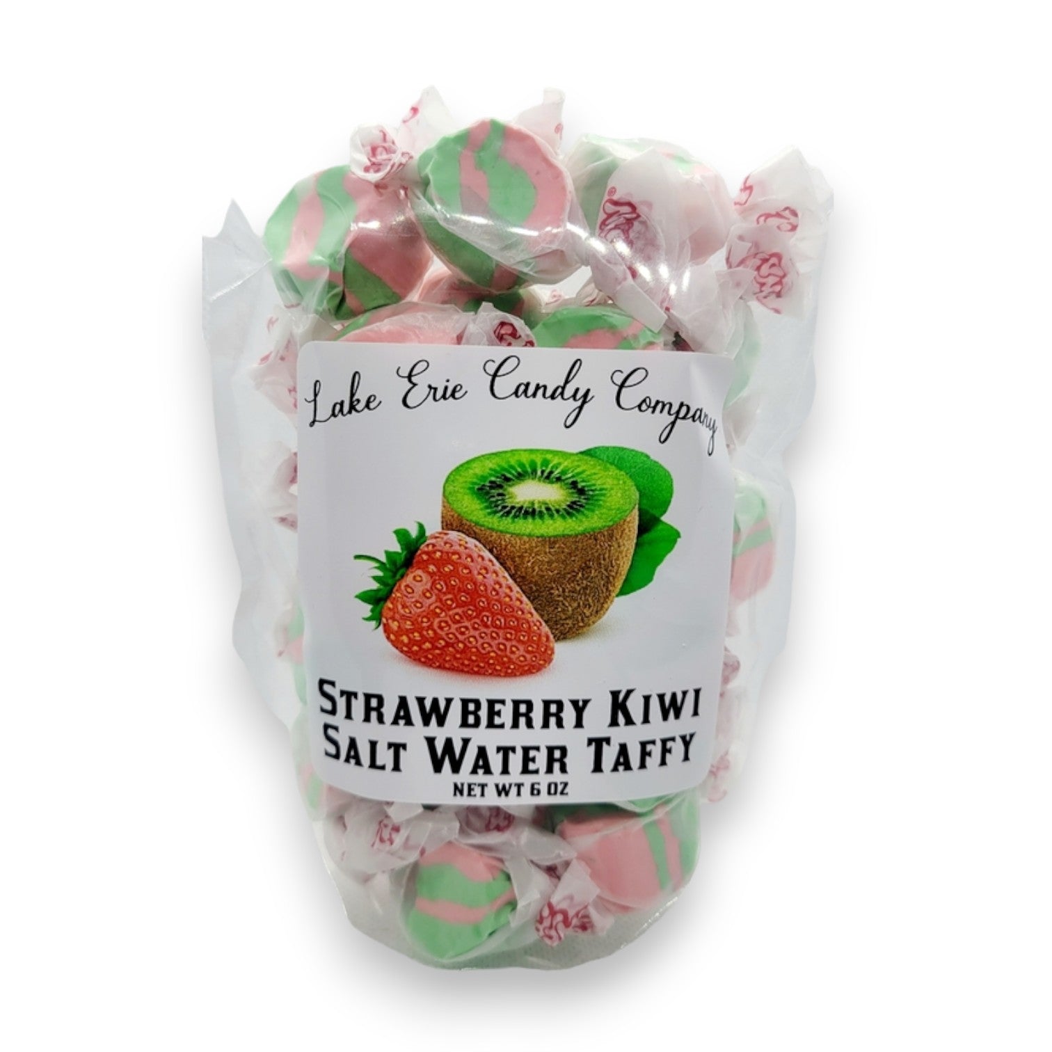 Strawberry Kiwi Salt Water Taffy - 6-oz - Mellow Monkey