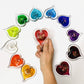 Small Birthstone Glass Heart Ornament - 3-in