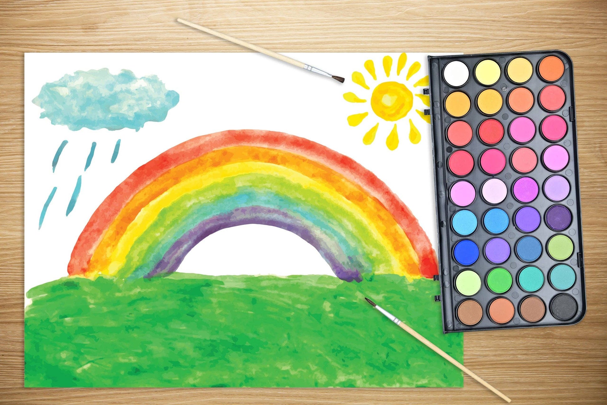 Studio Series Watercolor Paint Set with 36 Colors - Mellow Monkey