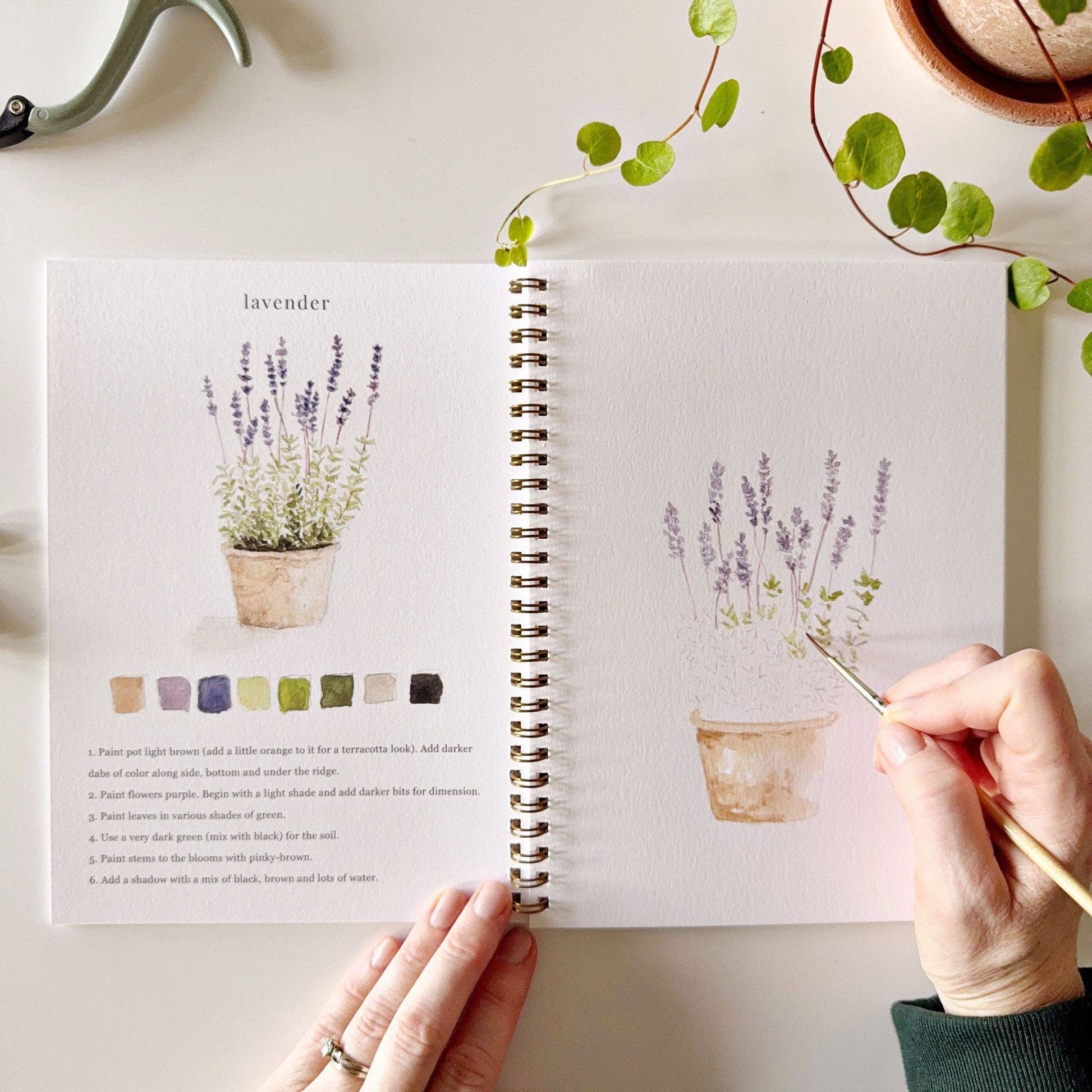 Garden Watercolor Workbook - Mellow Monkey