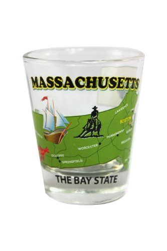 Massachusetts State Shot Glass - 2-oz - Mellow Monkey