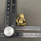 Brass Sitting Frog Desktop Ornament - 1-in.