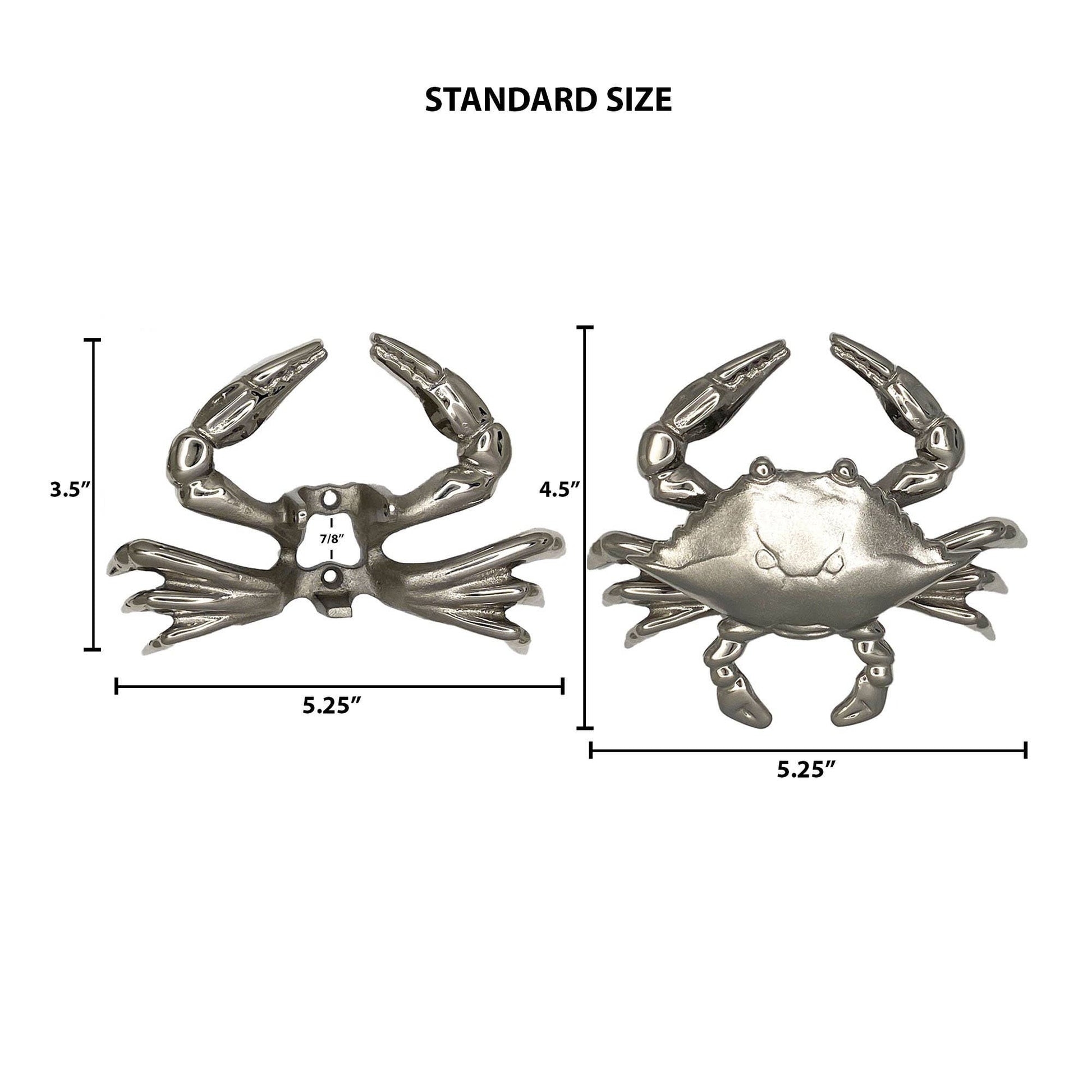 Crab Door Knocker - Nickel Silver - Mellow Monkey