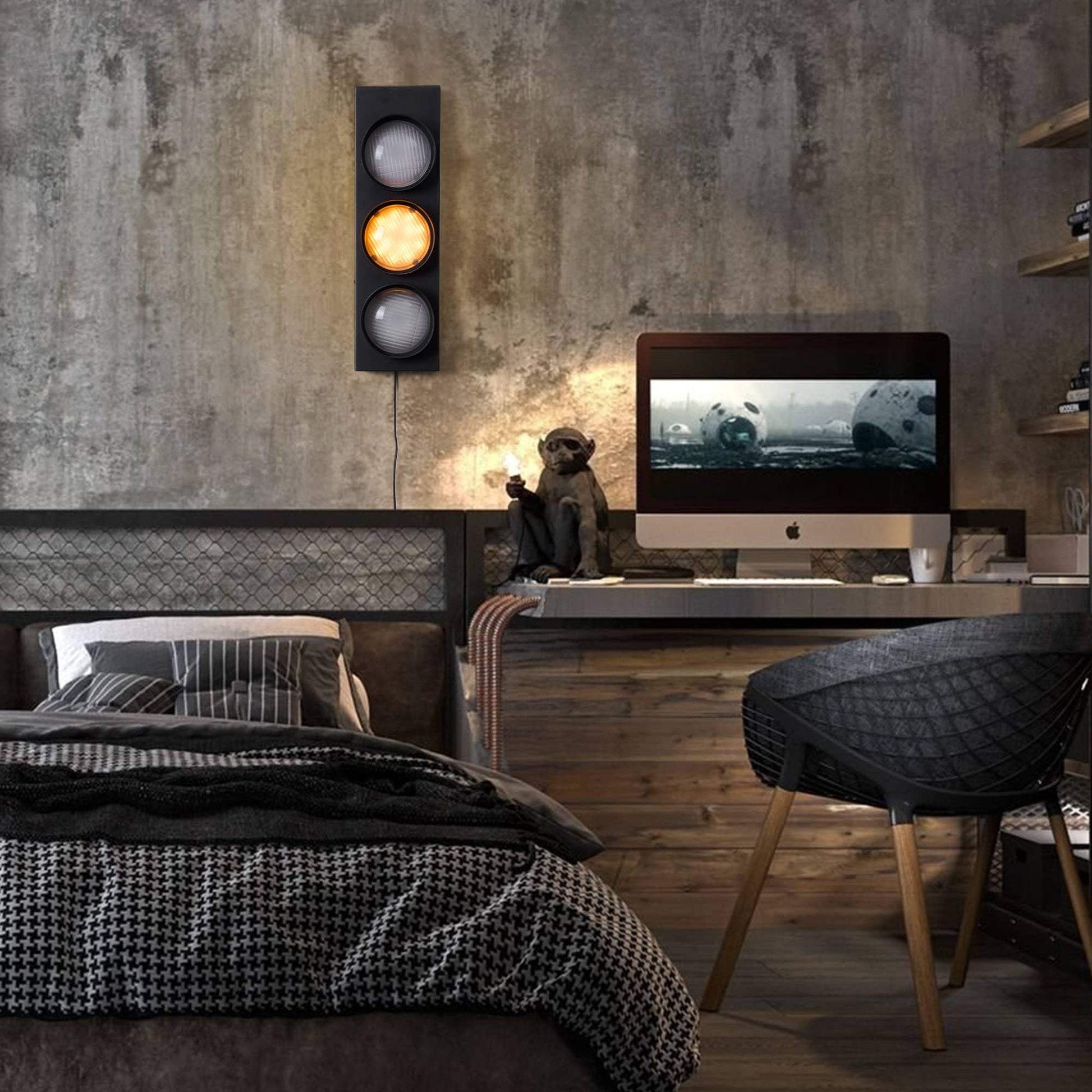 Traffic Light Decoration Wall Lamp With Remote Control - Mellow Monkey