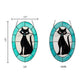 Tiffany-Style Black Cat Stained Glass Window Panel - 17-in - Mellow Monkey