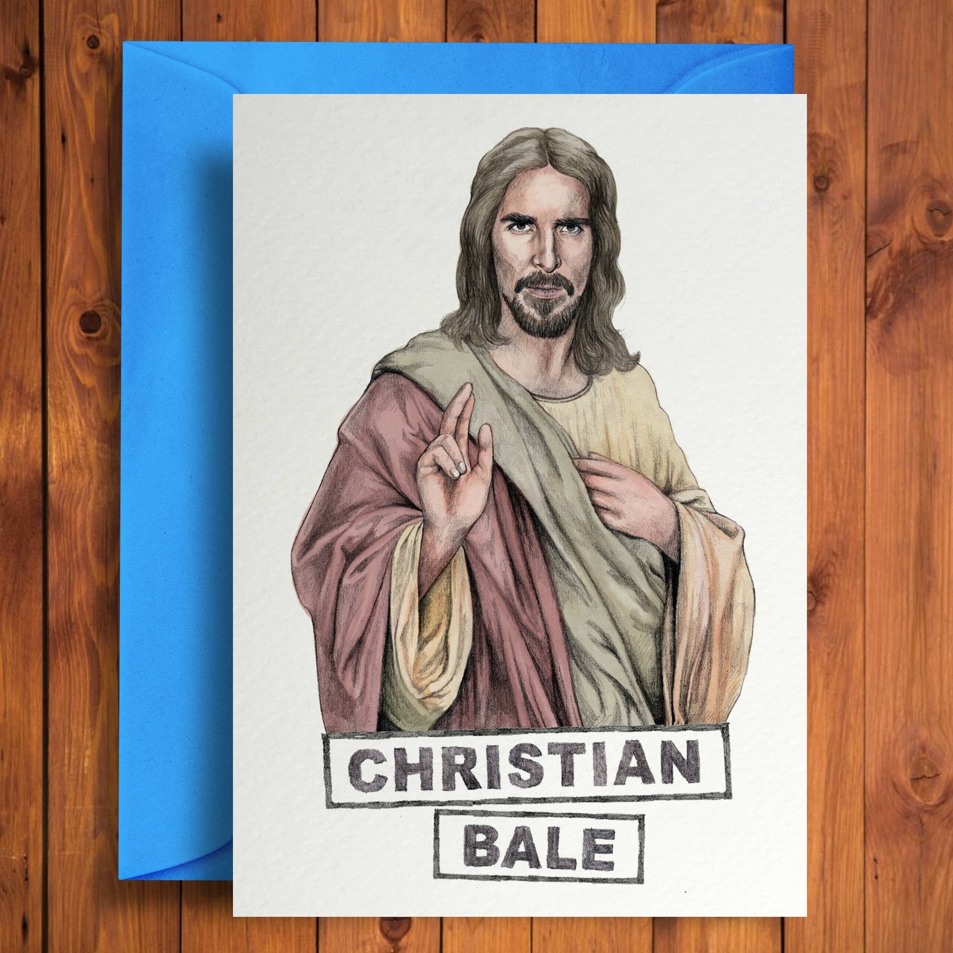 Christian Bale - Greeting Card - Mellow Monkey
