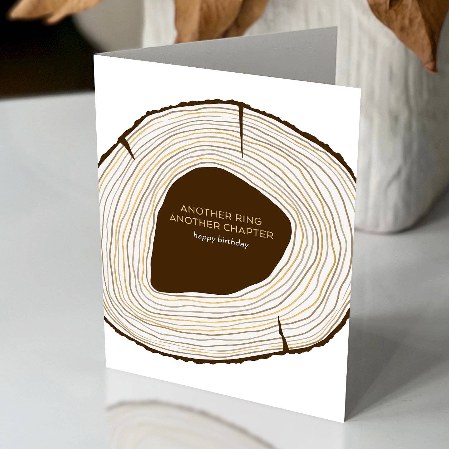 Tree Growth Rings - Reflective Birthday Card - Mellow Monkey