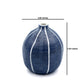 Gugu Sag - Handcrafted Porcelain Bud Vase - Navy with White Stripes - 2.7 x 2.7 x 3 in - Mellow Monkey
