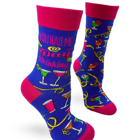 You Had Me @ Day Drinking - Women's Crew Socks - Mellow Monkey