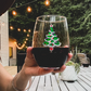 Christmas Tree Jeweled Stemless Wine Glass - Mellow Monkey