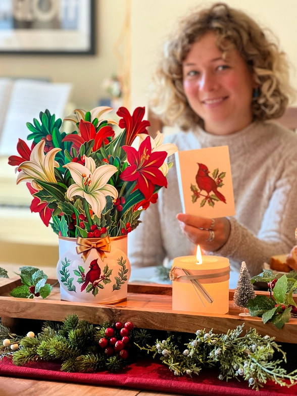 Winter Joy Wreath Pop Up Card