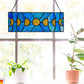 Phases of the Moon Stained Glass Suncatcher Window Panel - 14-in x 5-in