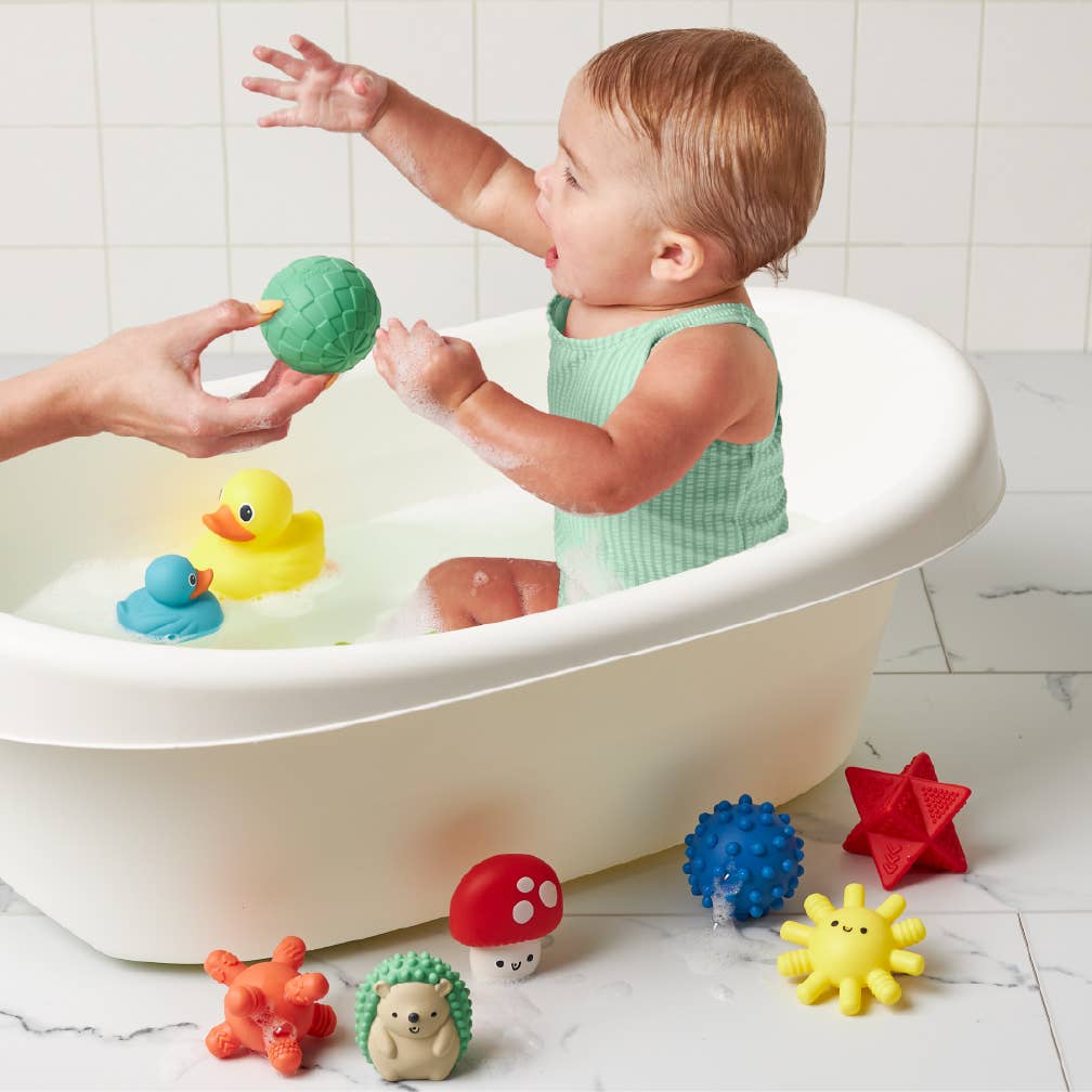 Itzy Splash Gift Set™ Soft Bath + Water Toys - Mellow Monkey