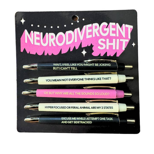 Neurodivergent Shit Pen Set - Mellow Monkey