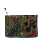 Vibrant Quilted Cotton Velvet Patterned Zip Pouch - 8-in - Mellow Monkey