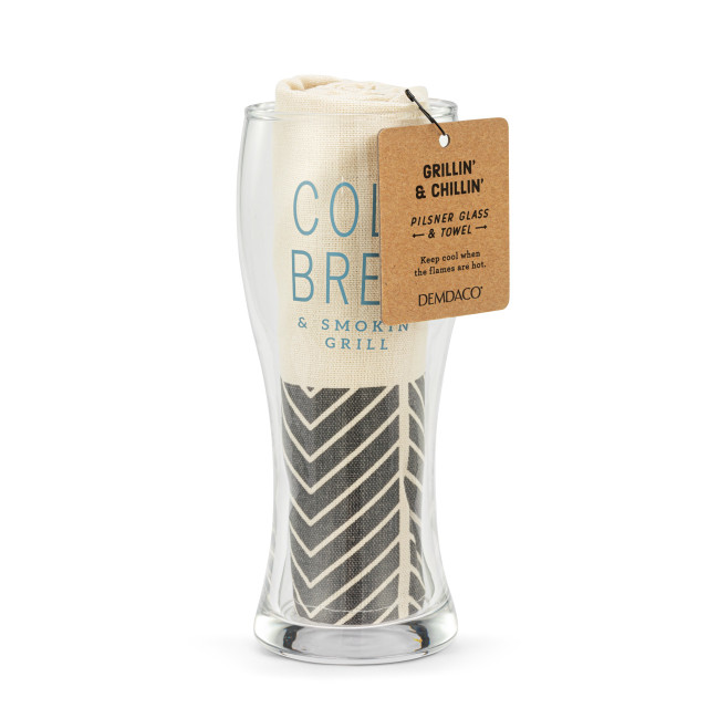 Cold Brew - Pilsner Glass and Towel Set - Mellow Monkey