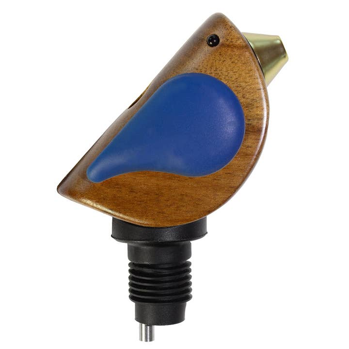 Blue Songbird 'Singing' Wine Bottle Pourer - Mellow Monkey