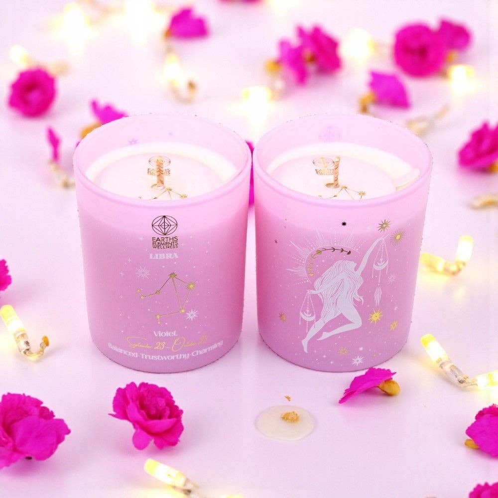 Libra - Zodiac Hand Poured Candle - Mellow Monkey