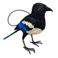 Black-Billed Magpie Bird Ornament - 6-1/2-in