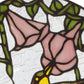 Hummingbird and Hibiscus Stained Glass Window Panel - 10-in - Mellow Monkey