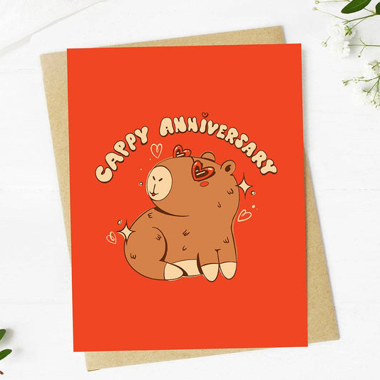 Cappy Anniversary - Cute Capybara Greeting Card
