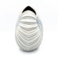 Palm - Handcrafted Porcelain Vase - White with Blue Stripes - 8.6 x 5 x 7.6 in - Mellow Monkey