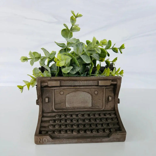 Cement Typewriter Planter - Mellow Monkey