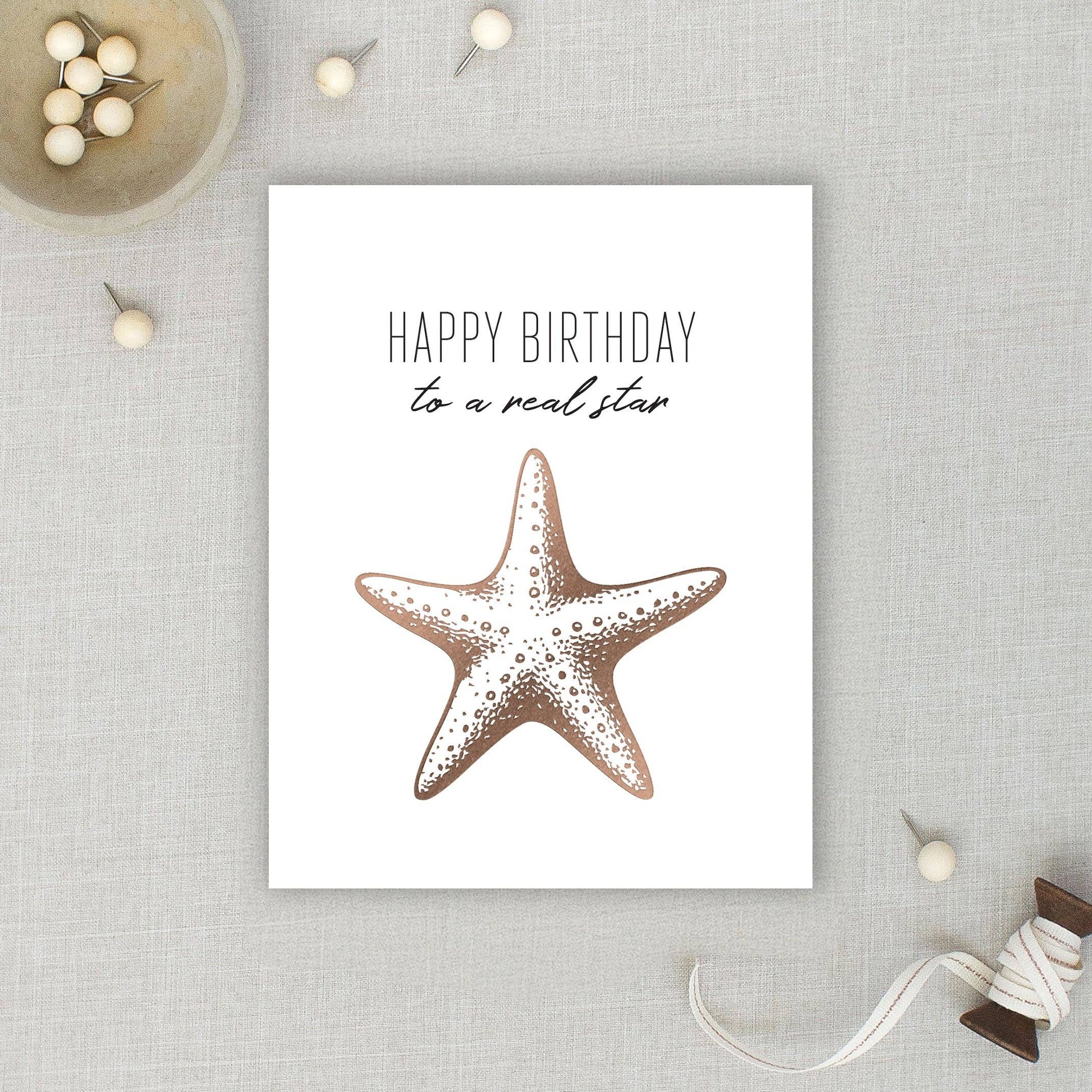 A Real Starfish - Coastal Birthday Card - Mellow Monkey