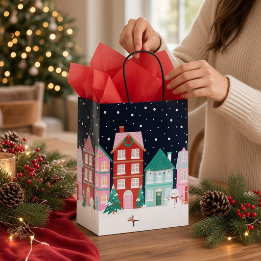 Christmas Village Gift Bag - Medium