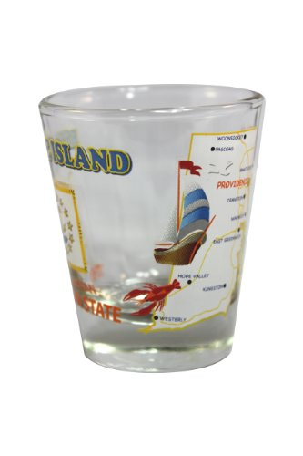 Rhode Island State Shot Glass - 2-oz - Mellow Monkey