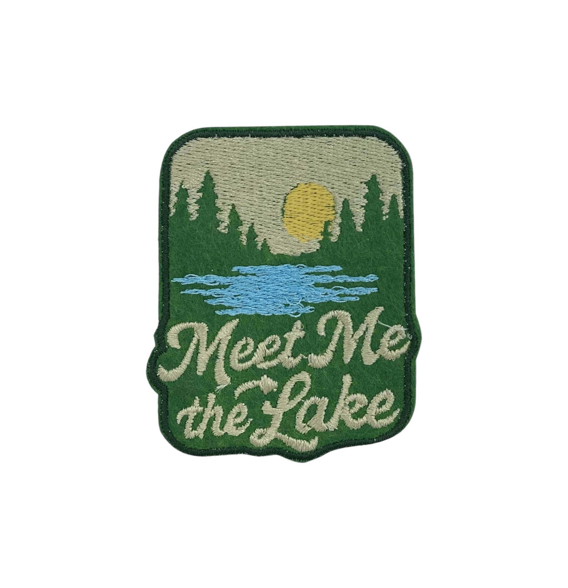 Meet me at the Lake - Embroidered Iron on Patch - 3-in - Mellow Monkey