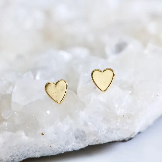 Gold Heart Earrings - Mellow Monkey