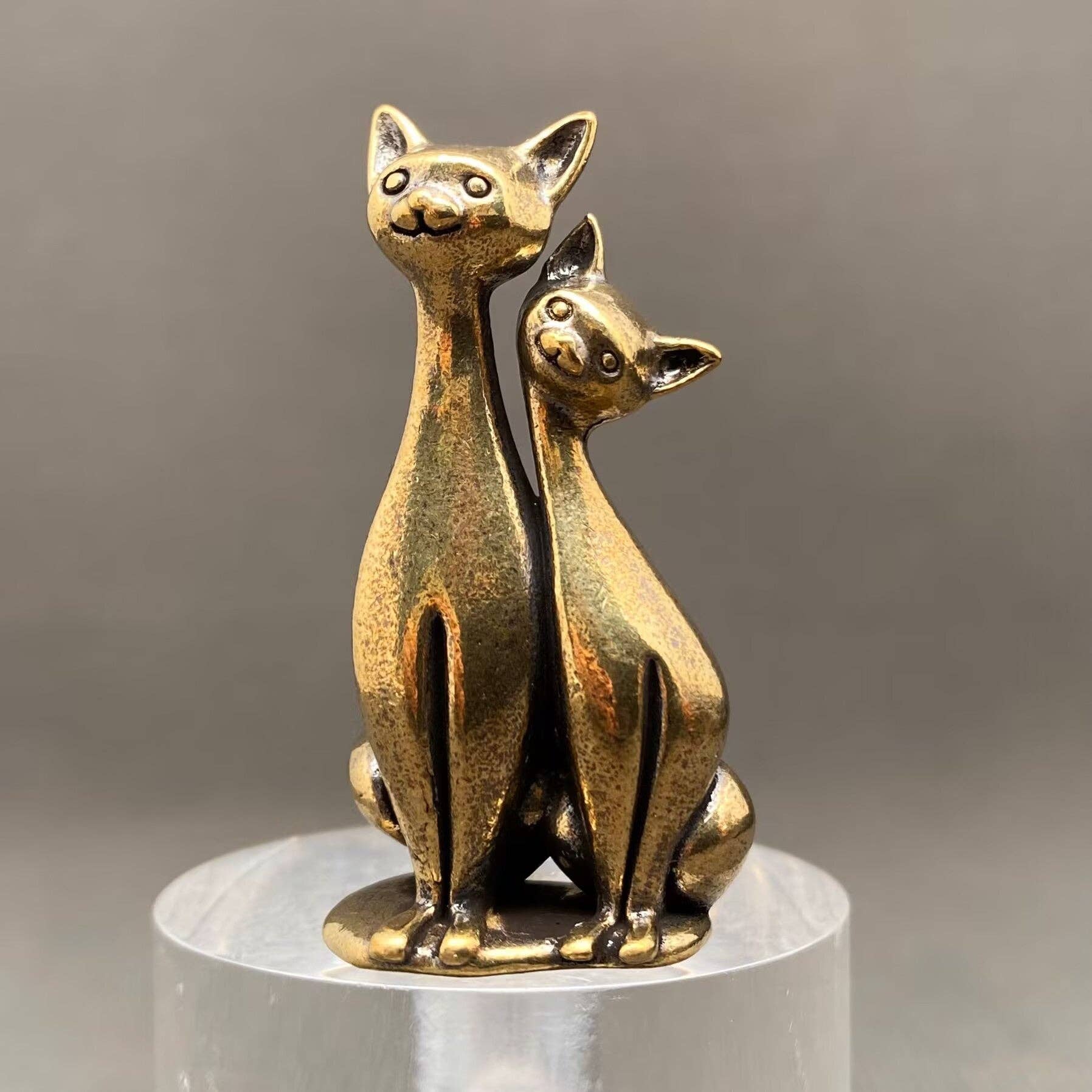 Brass Couple Cats Desktop Ornament - 2-in. – Mellow Monkey