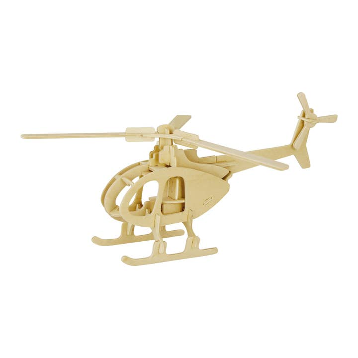 Helicopter: 3D Wooden Puzzle - Mellow Monkey