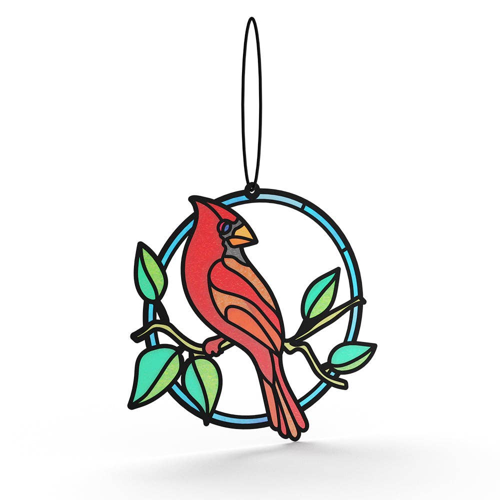 Sign of Love Cardinal Suncatcher Card - Mellow Monkey