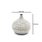 Tiny Congo - Handcrafted Porcelain Bud Vase - White with Black Grid Lines - 2.5 x 2.5 x 2.6 in - Mellow Monkey