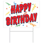 Happy Birthday Yard Sign with Stake - 15-1/2-in - Mellow Monkey