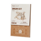 Drum Kit: 3D Laser Cut Wooden Puzzle - Mellow Monkey